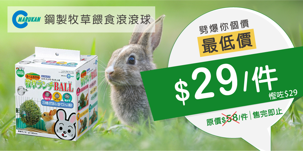 Marukan鋼製牧草餵食滾滾球 Marukan鋼製牧草餵食滾滾球